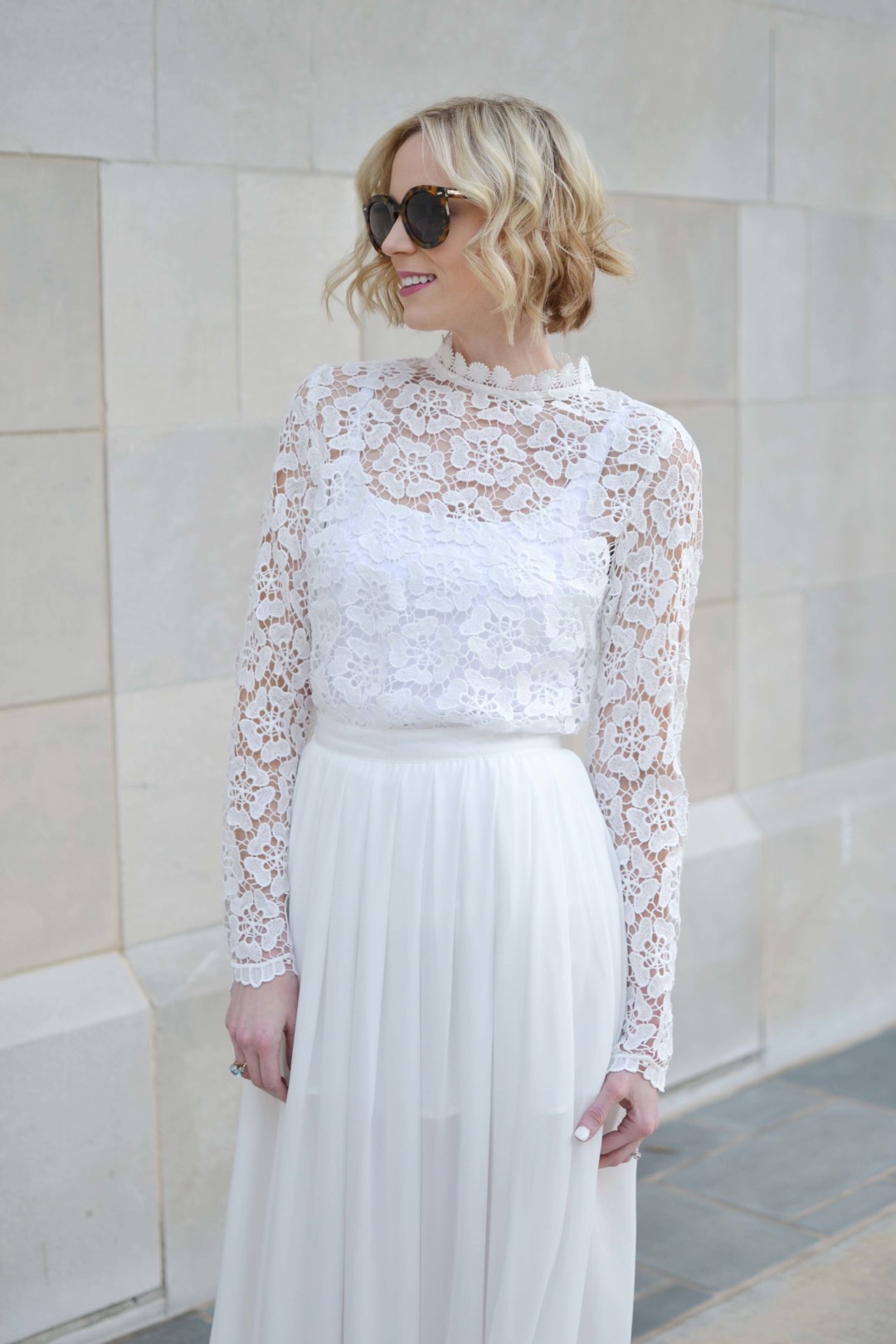 White Crochet Maxi Dress
