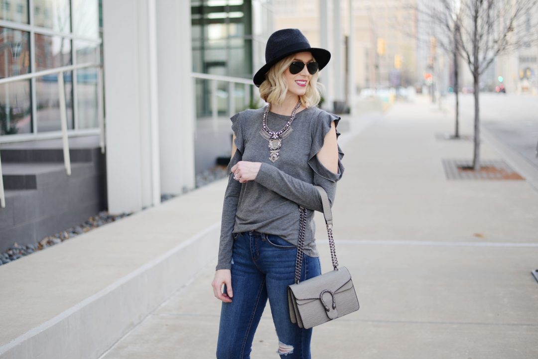 2190 White Cold Shoulder Blouse