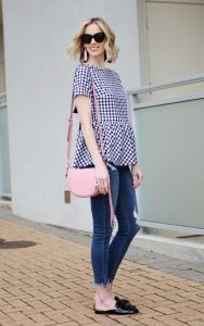 Gingham Bow Tie Top