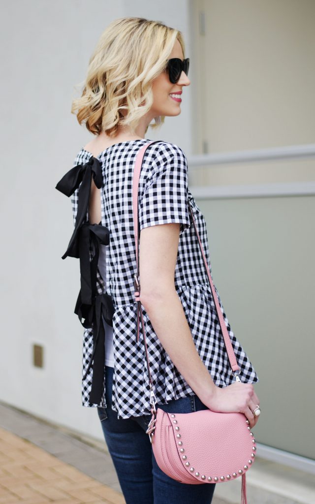 how to shop at SheIn, gingham tie back top