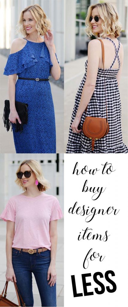 blog post about how to buy designer items for less