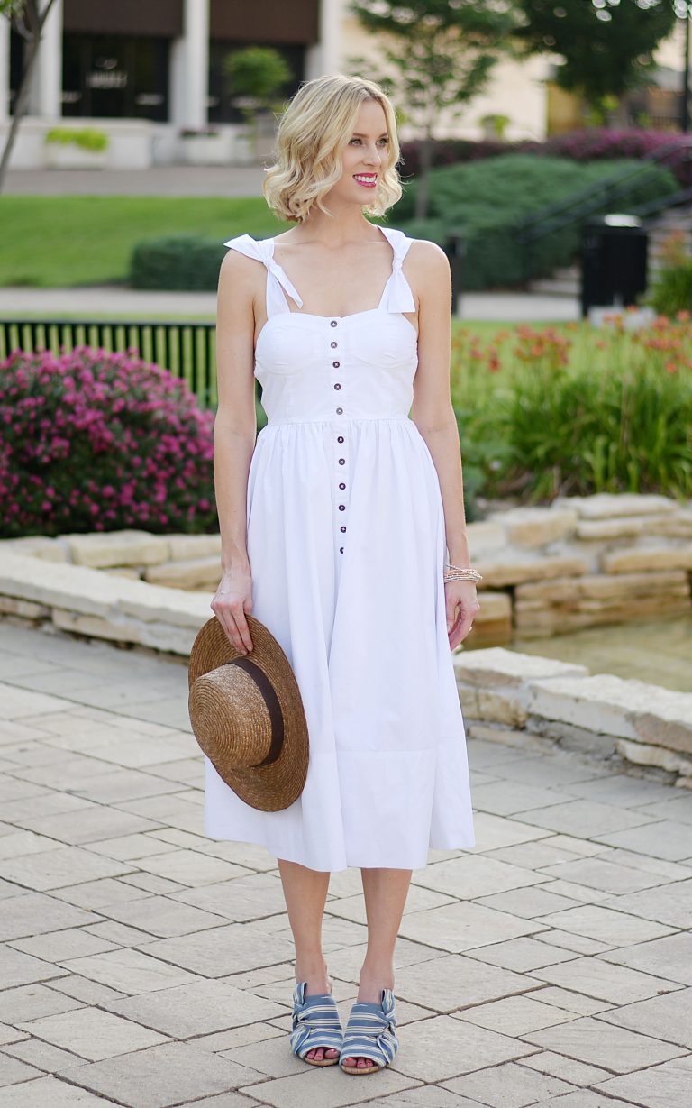 Sleeveless White Midi Dress + Link Up - Straight A Style