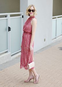 Why You Need A Berry Colored Lace Midi Dress - Straight A Style