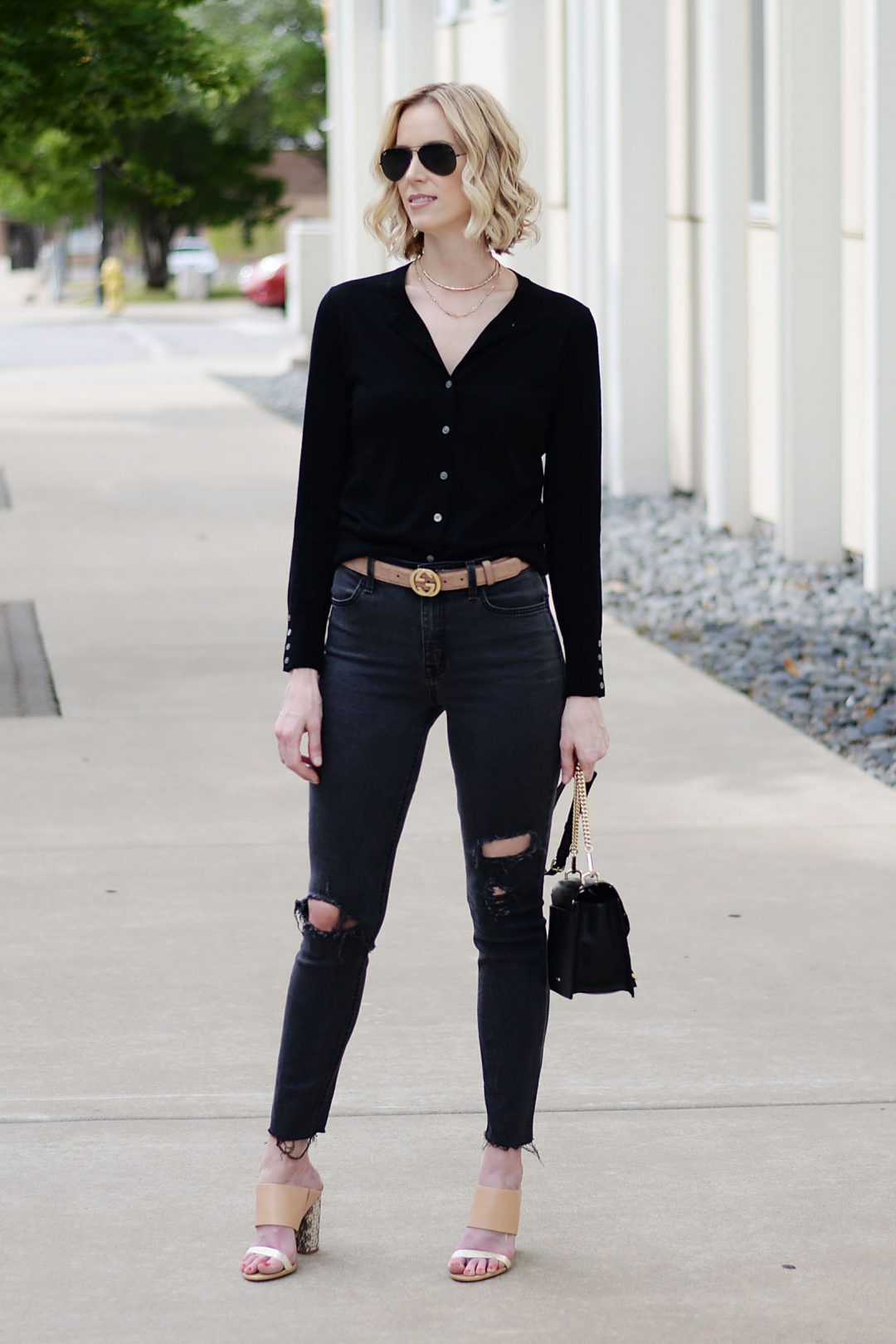 Wearing a Cardigan as a Top - Straight A Style