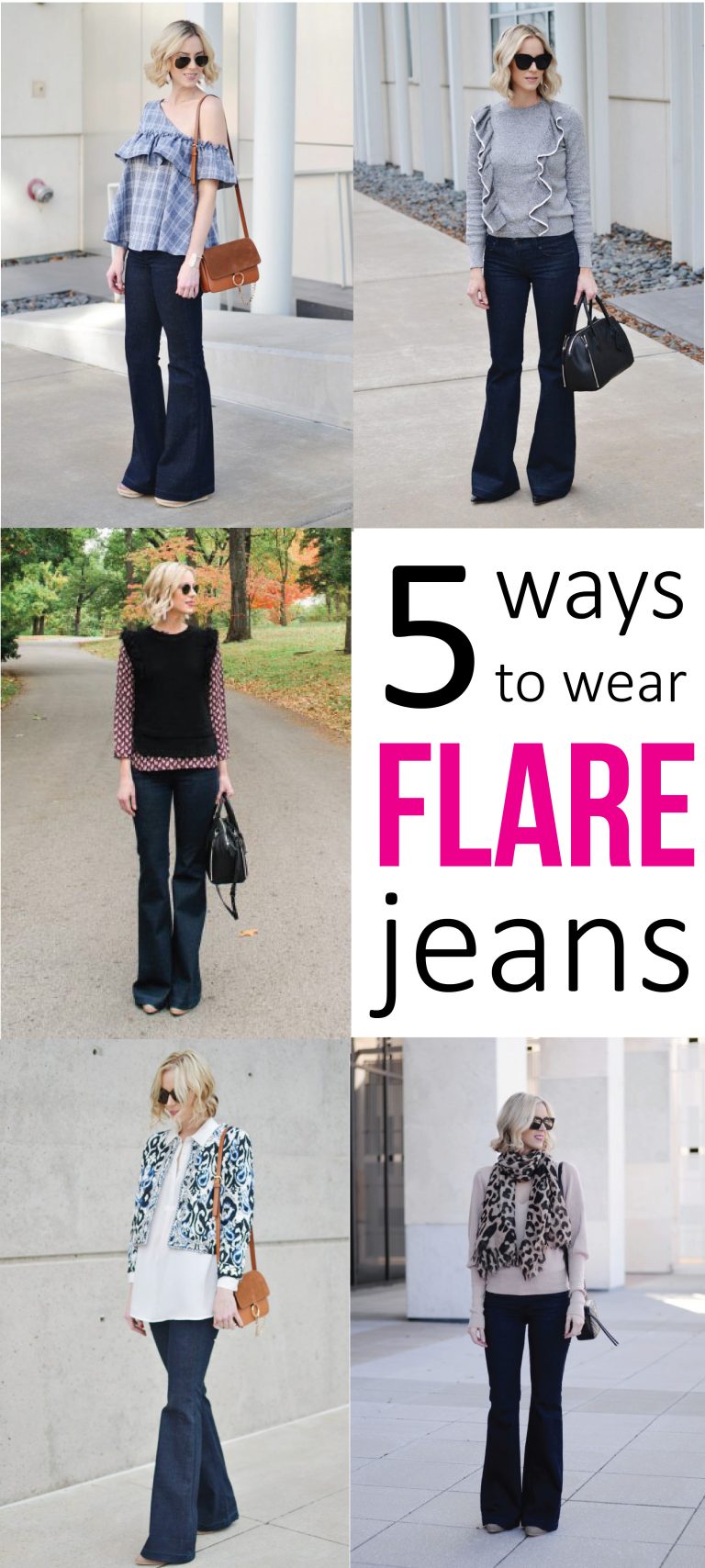 A Closet Staple - 5 Ways to Wear Flare Jeans + Link Up - Straight A Style