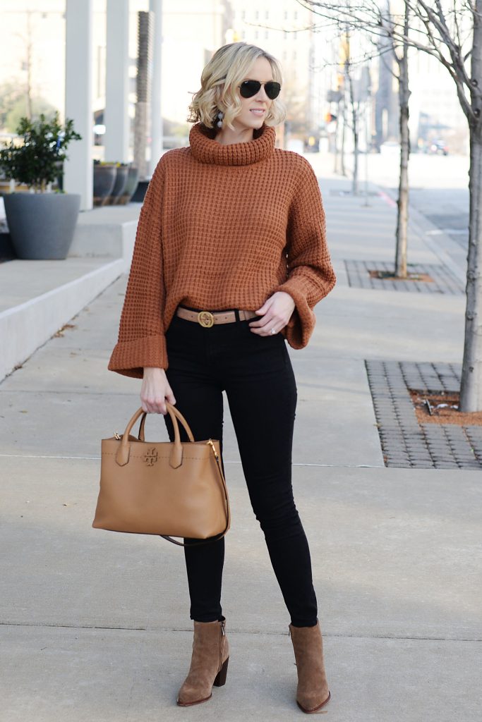 the coziest waffle knit sweater