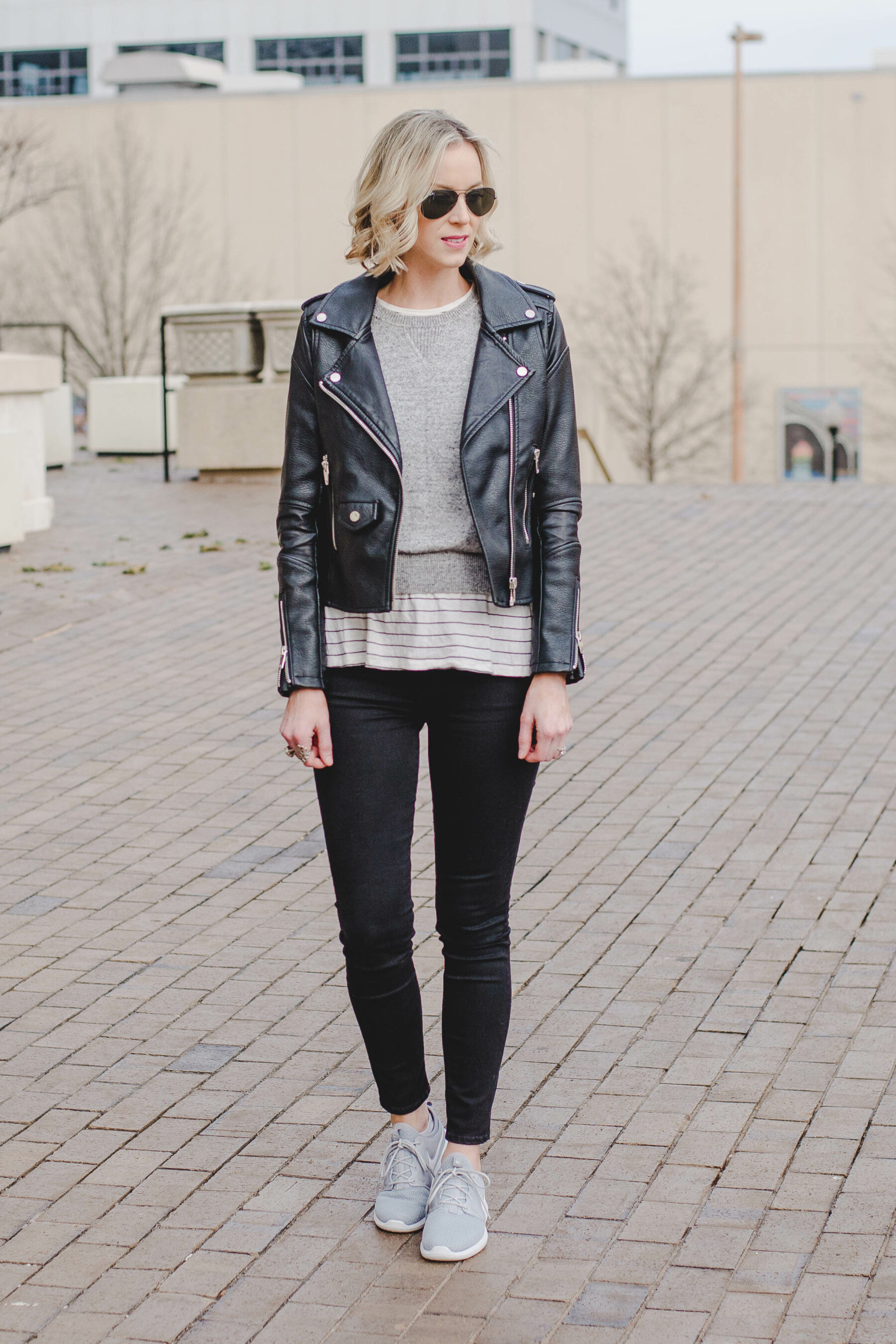 black leather moto 1 - Straight A Style
