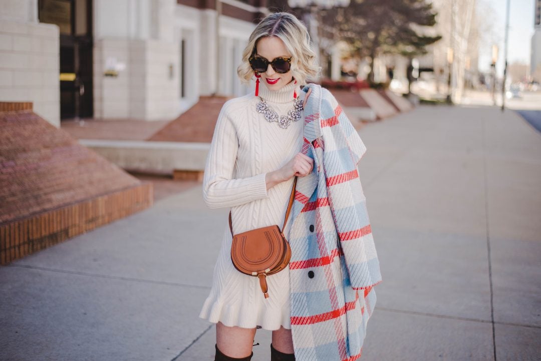 Ruffle Hem Sweater Dress Straight A Style