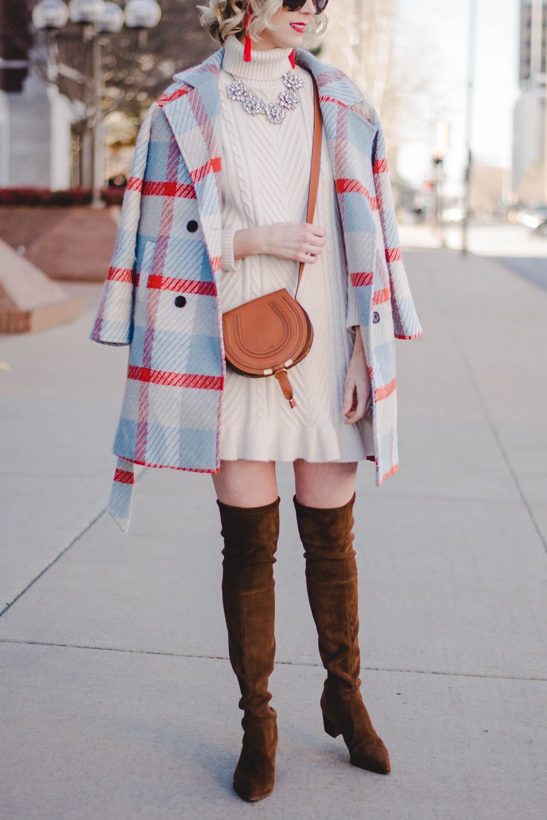 Ruffle Hem Sweater Dress Straight A Style