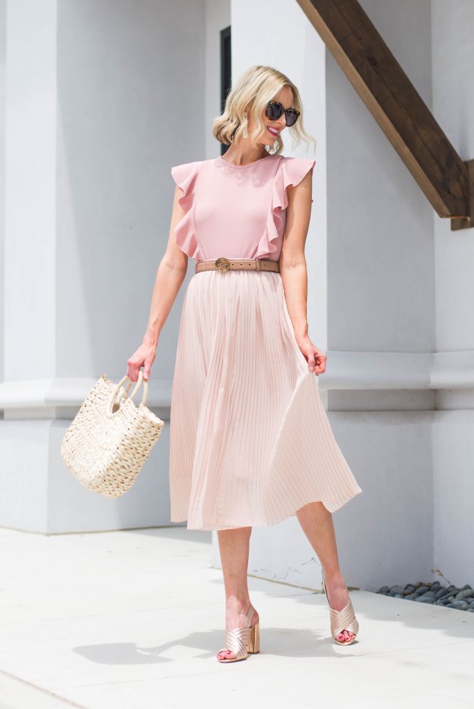 all pink dressy outfit