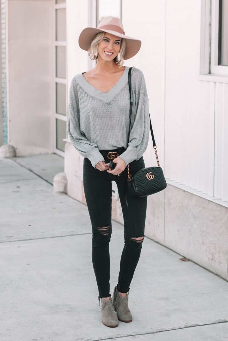 Casual Weekend Outfit - The Cutest Thermal - Straight A Style