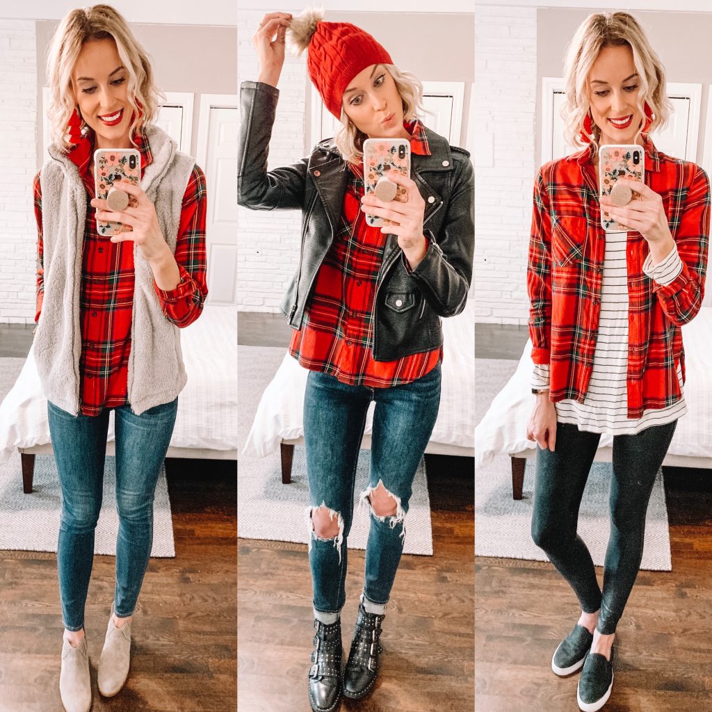 fall flannel outfits