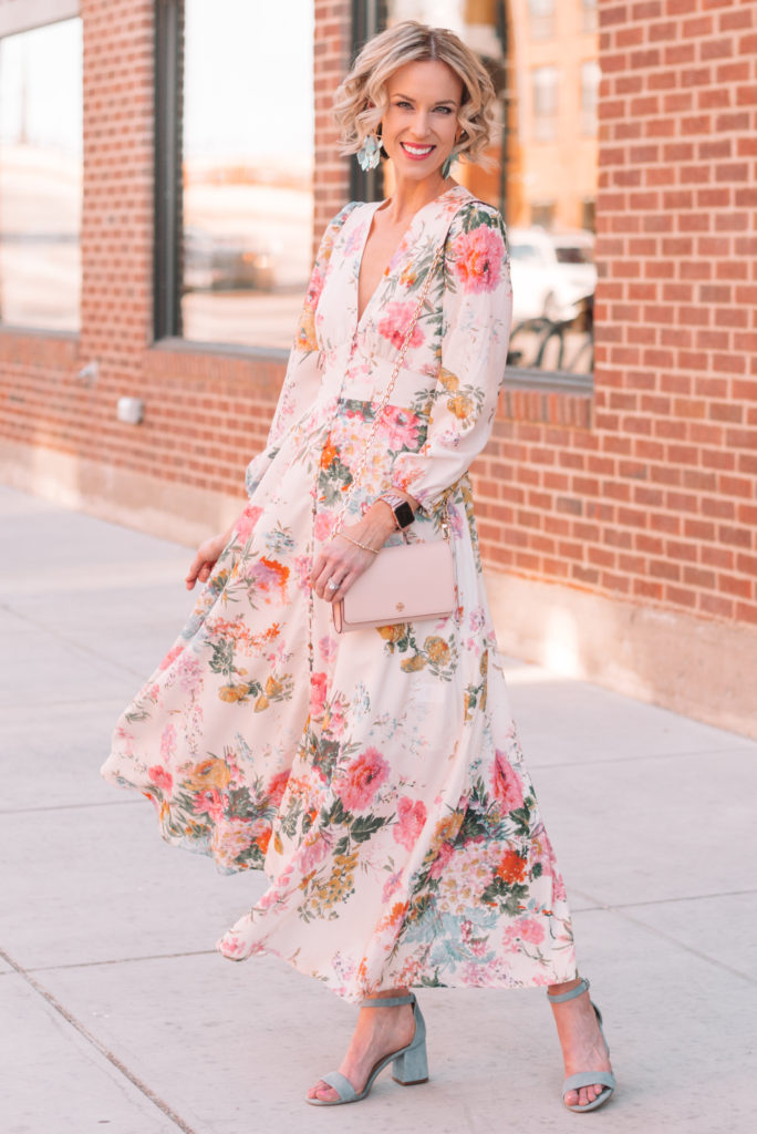 long sleeve floral maxi dress perfect for spring