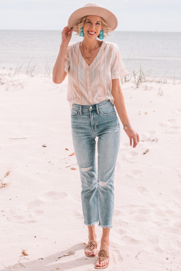 how to style straight leg jeans