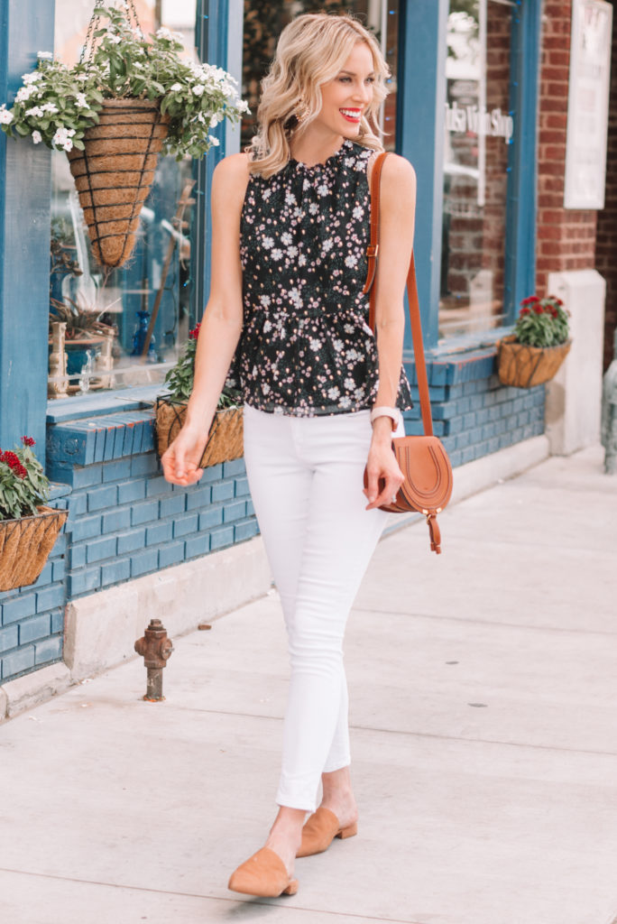 cute summer business casual jeans outfit