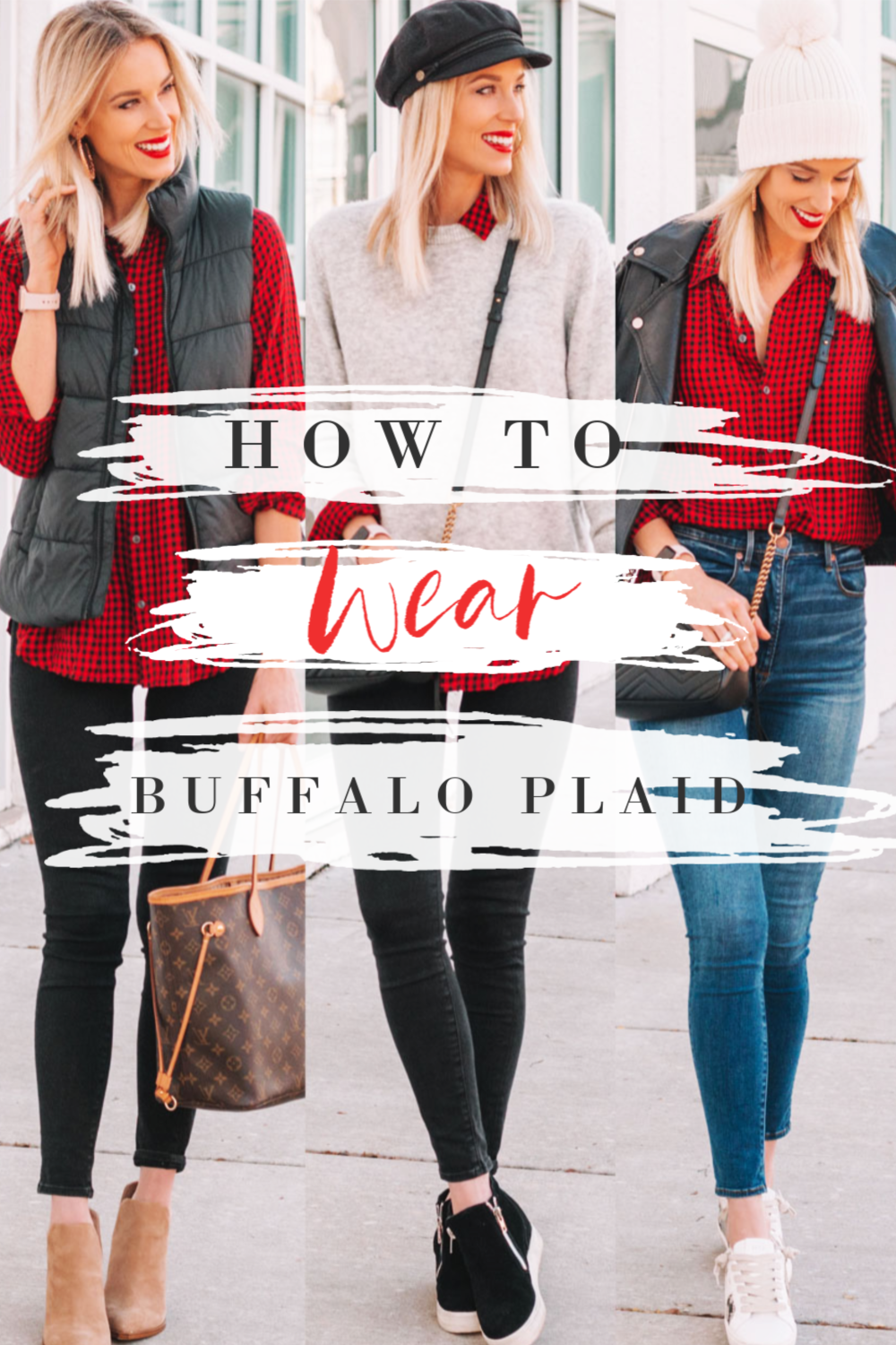 vokal nok Tilstand How to Wear Buffalo Plaid - 1 Top 3 Ways - Straight A Style