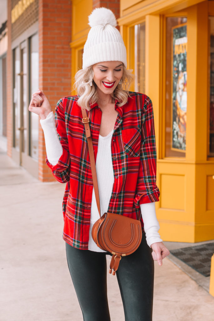 flannel and leggings 4 - Straight A Style