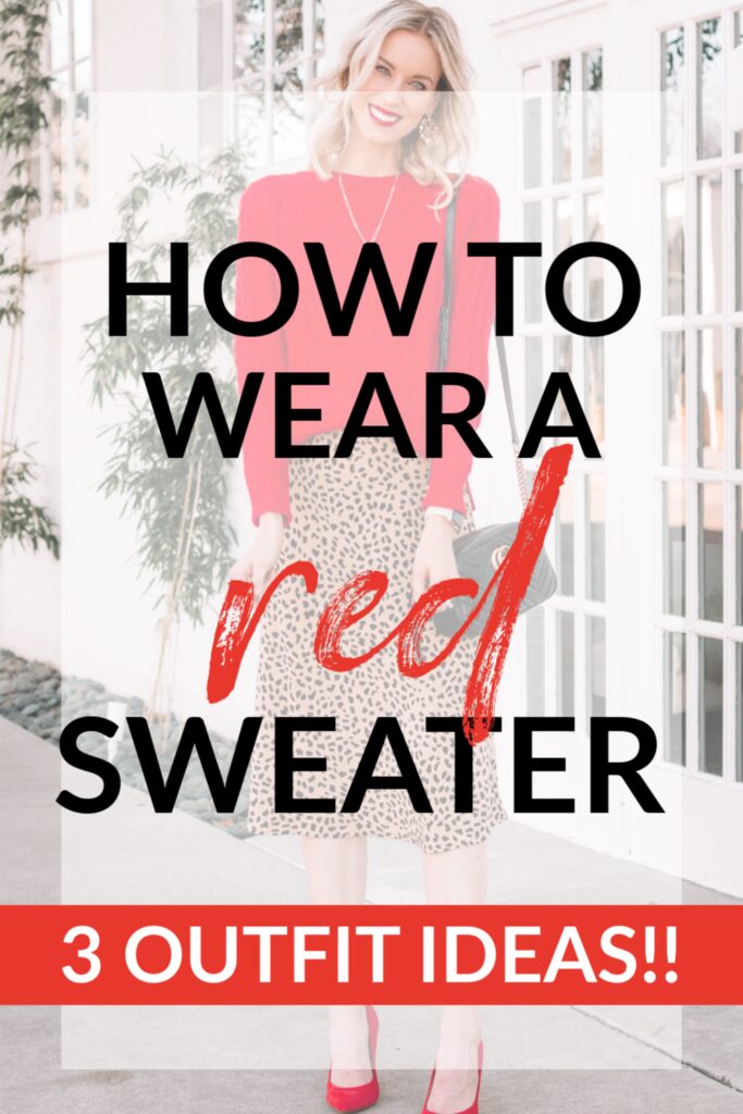 How to Wear a Red Sweater - 3 Outfit Ideas - Straight A Style