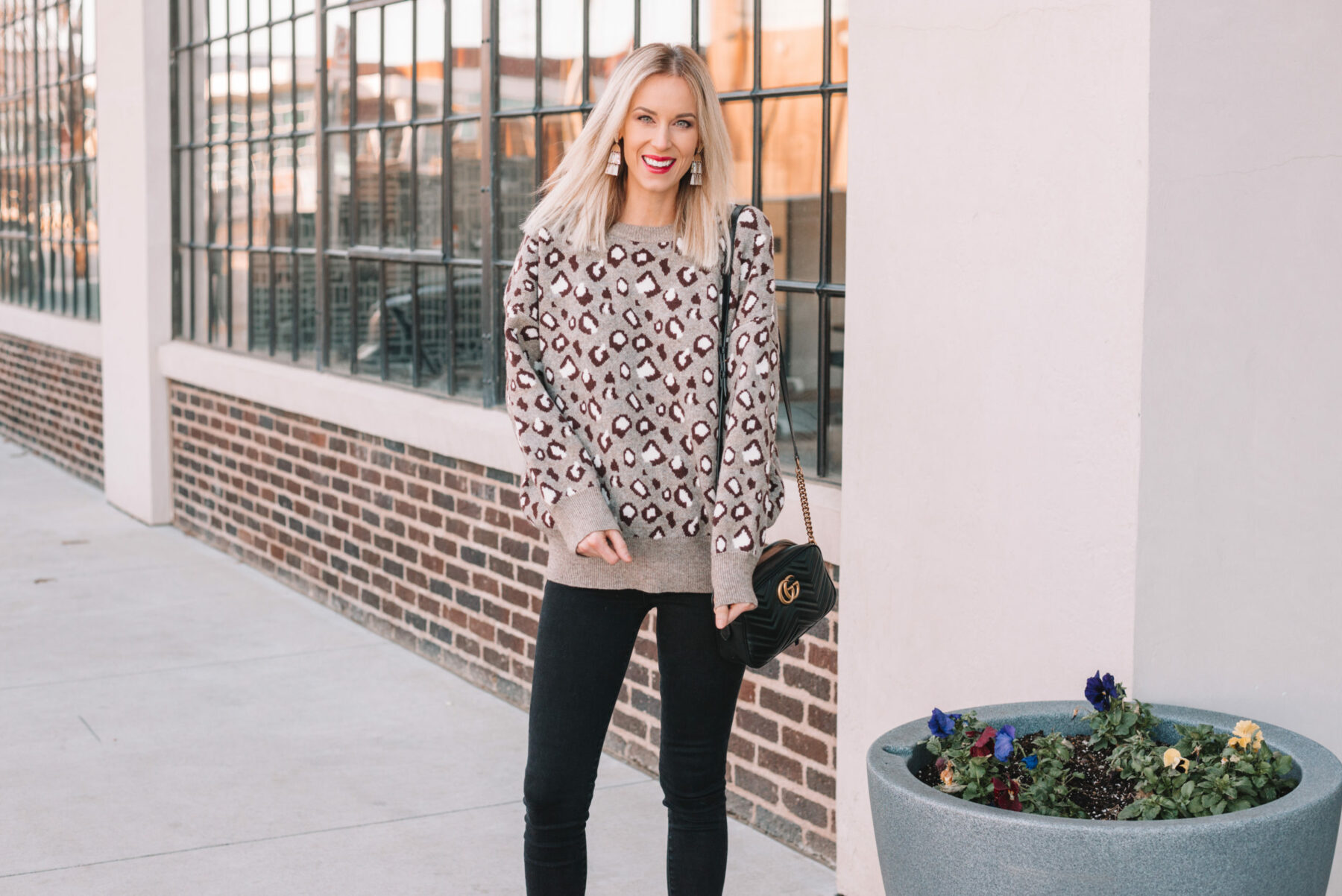 Leopard Sweater Outfit - Straight A Style