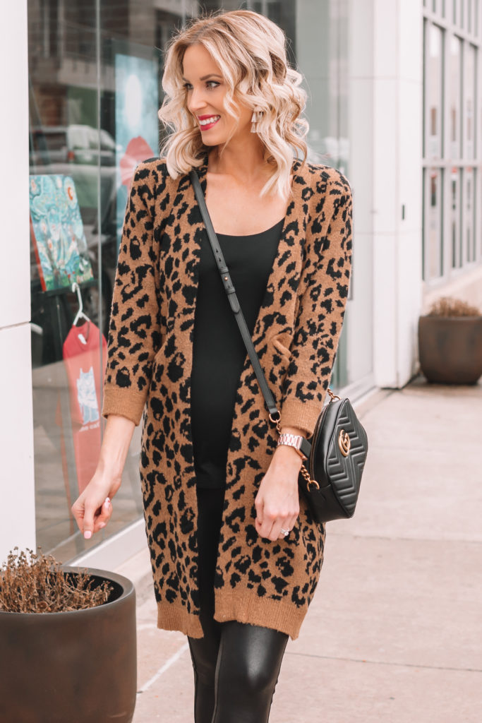 how to wear a leopard cardigan