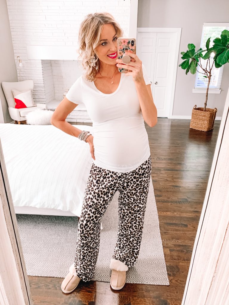 Yes to all the cozy and comfy pj pants! This pair of leopard pajama pants comes in several colors, and is just $18.