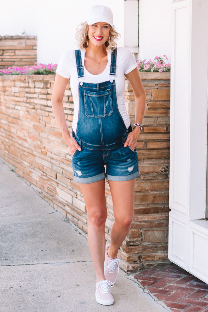 These are seriously THE BEST maternity overalls and something I have been wearing a lot lately!