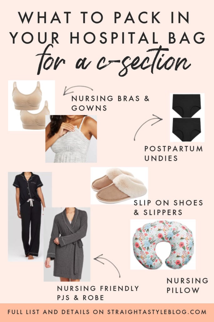 What to Pack in Your Hospital Bag for a CSection Straight A Style