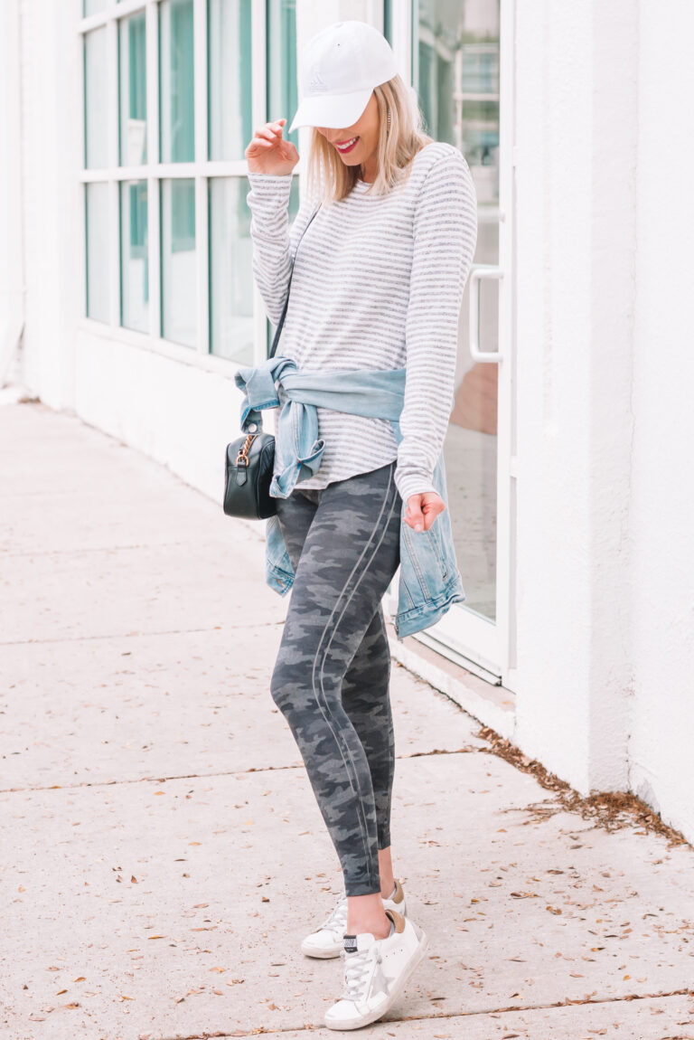 Casual Camo Leggings Outfit - Straight A Style