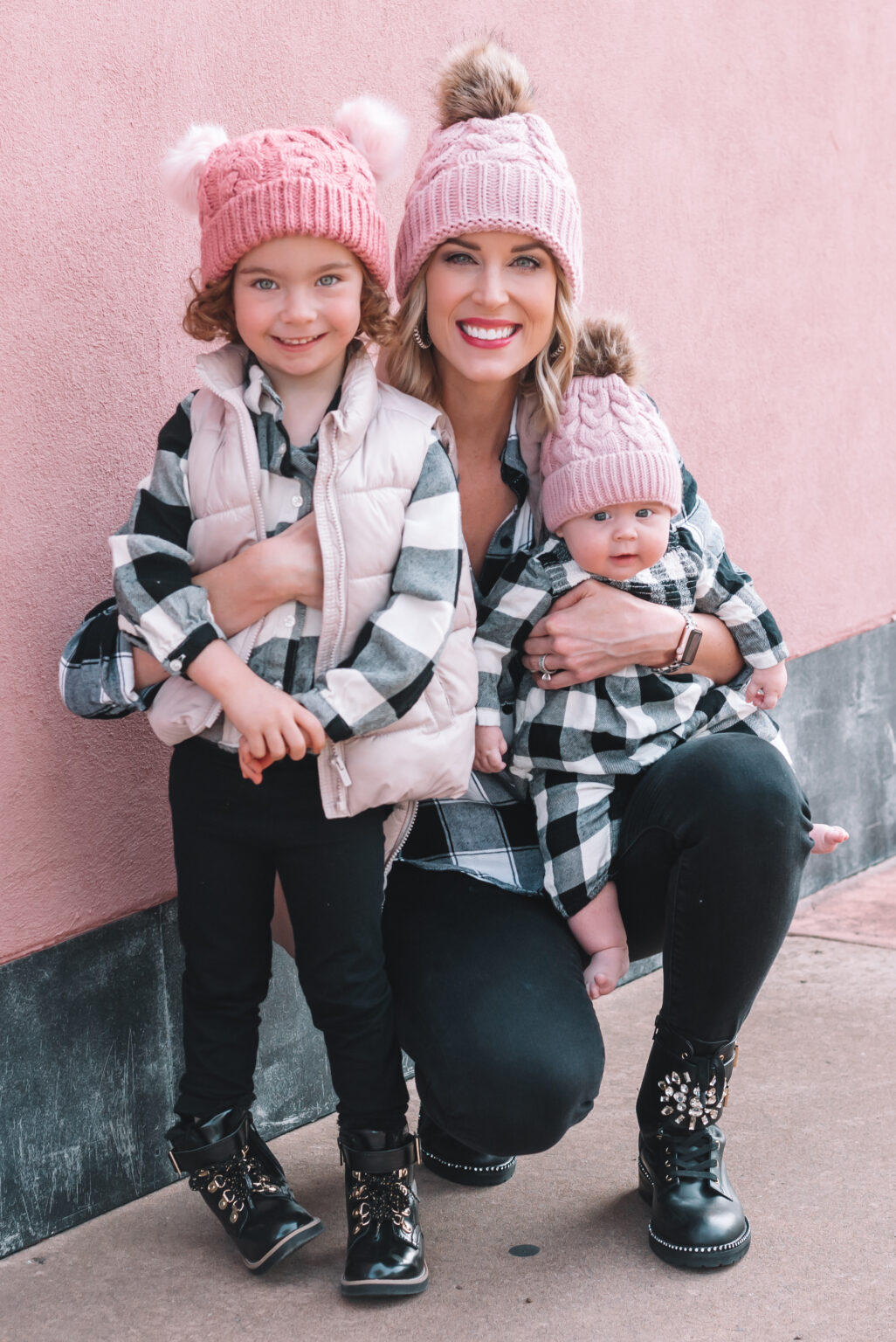 Matching in Buffalo Plaid - Straight A Style