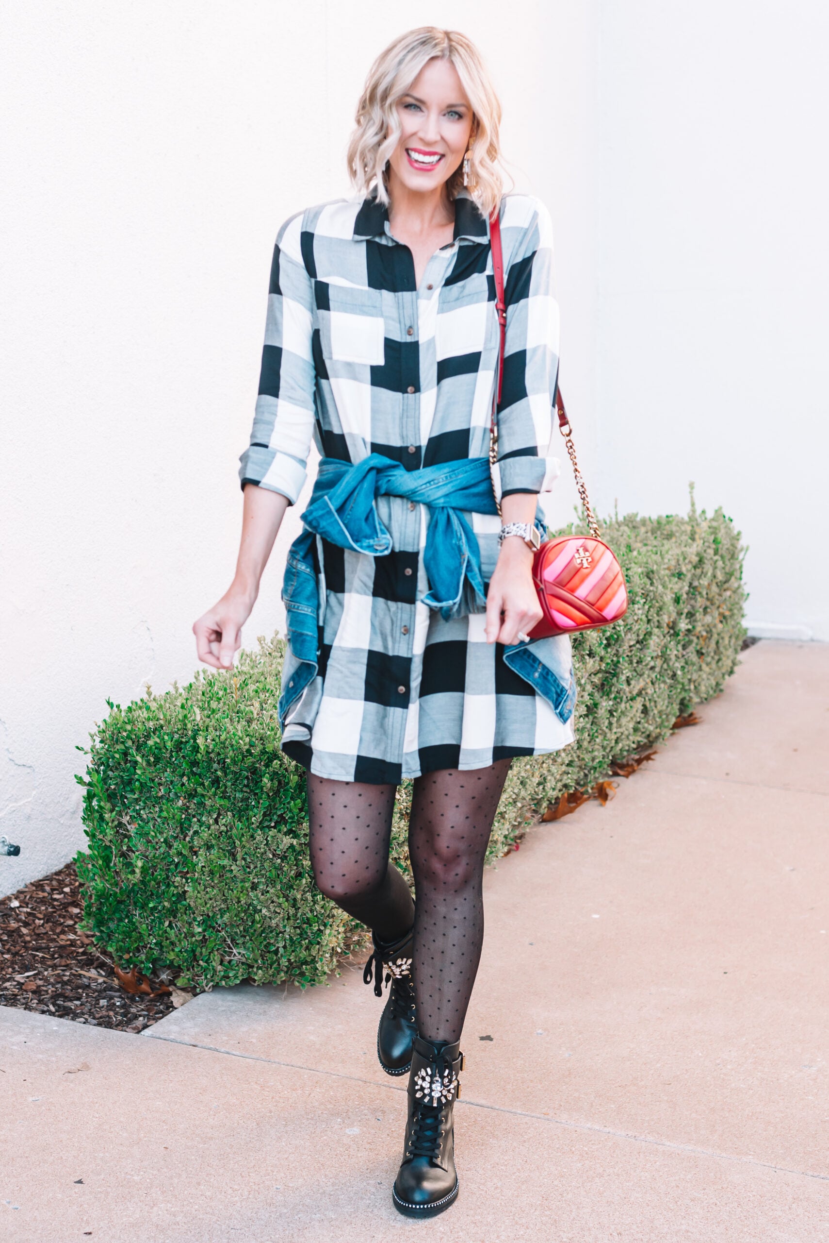 old navy plaid dress 4 - Straight A Style