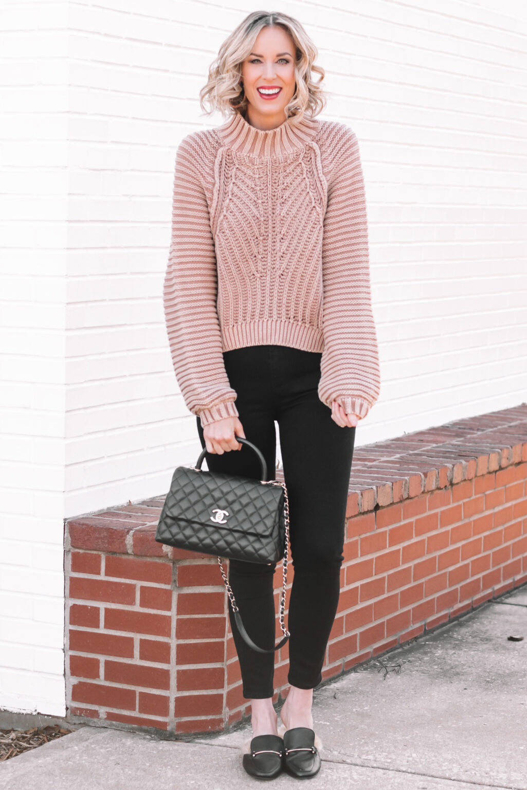 Taupe Pinstripe Sweater