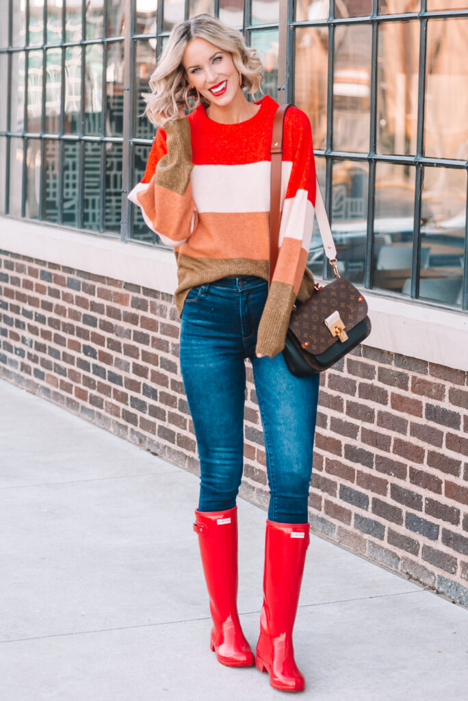 I love this fun $25 colorblock sweater! I saw it and loved the color pairing. It's super soft and comfy! 