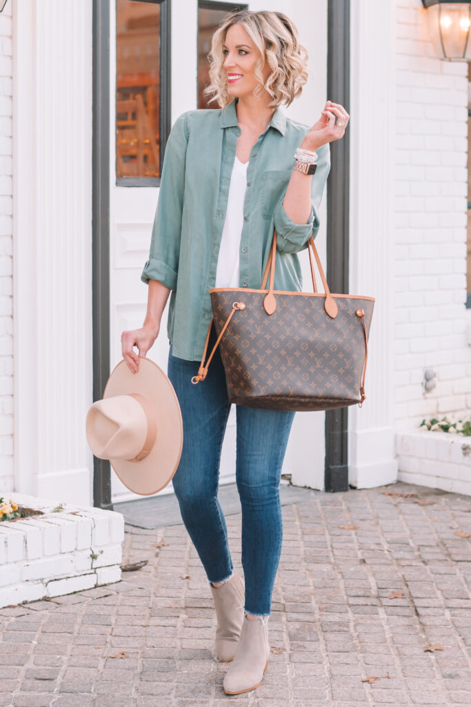 How To Style a Green Utility Vest  Louis vuitton, Louis vuitton bag  neverfull, Trendy fashion