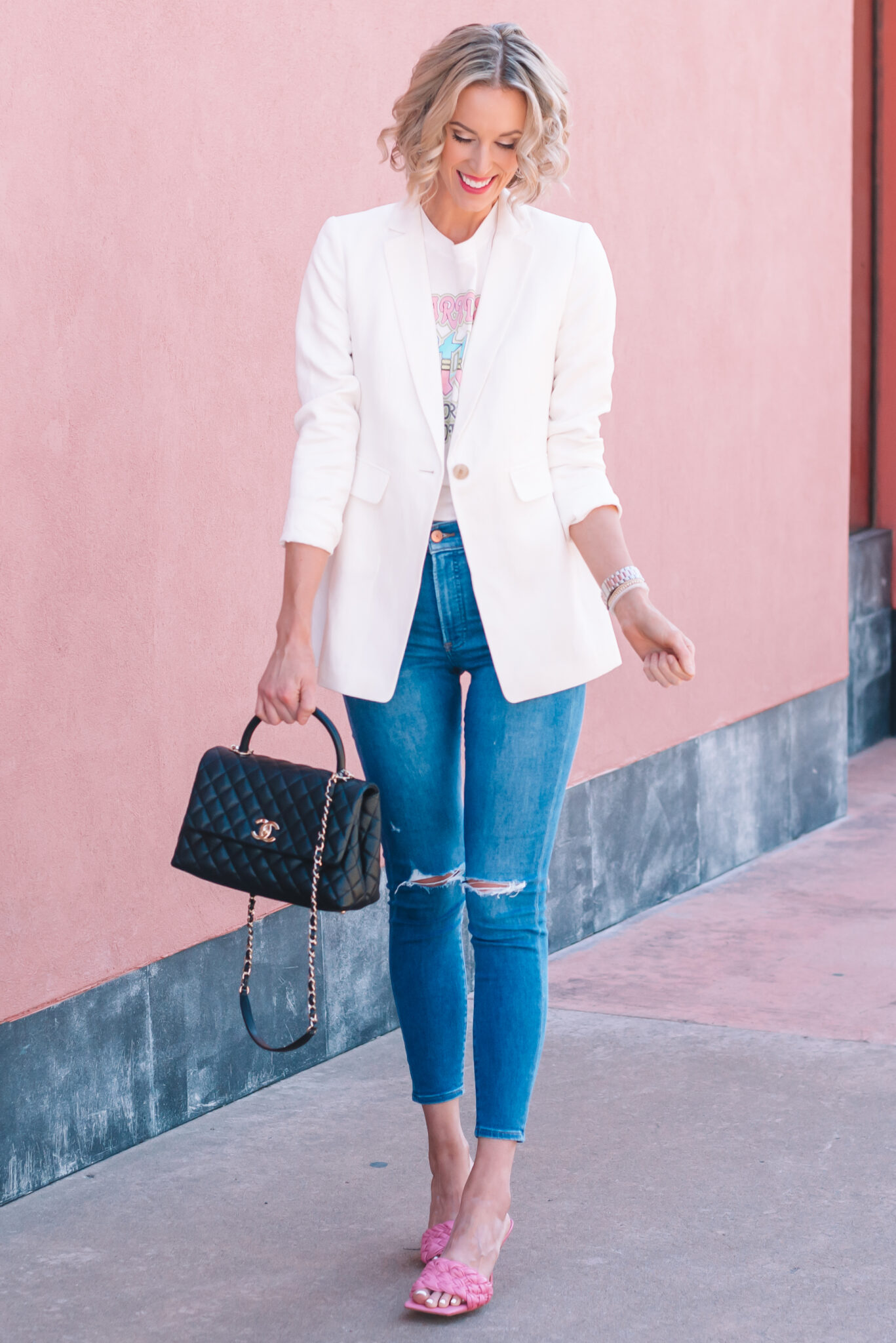 How to Wear a White Blazer - Straight A Style