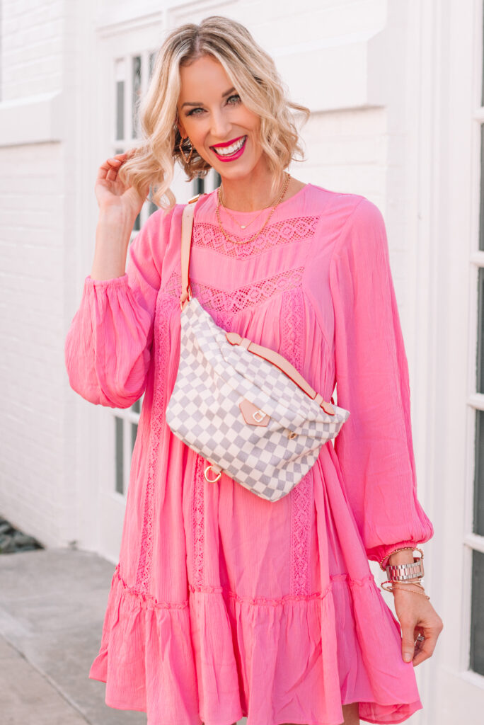 This pink boho Walmart dress will have you ready for summer!