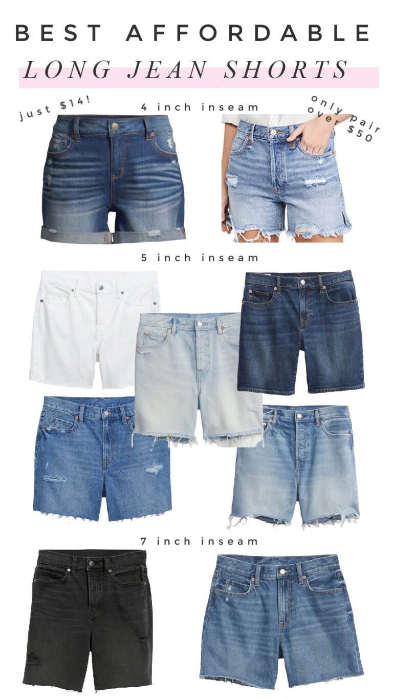 Best Long Jean Shorts - Modest Shorts for Women - Straight A Style