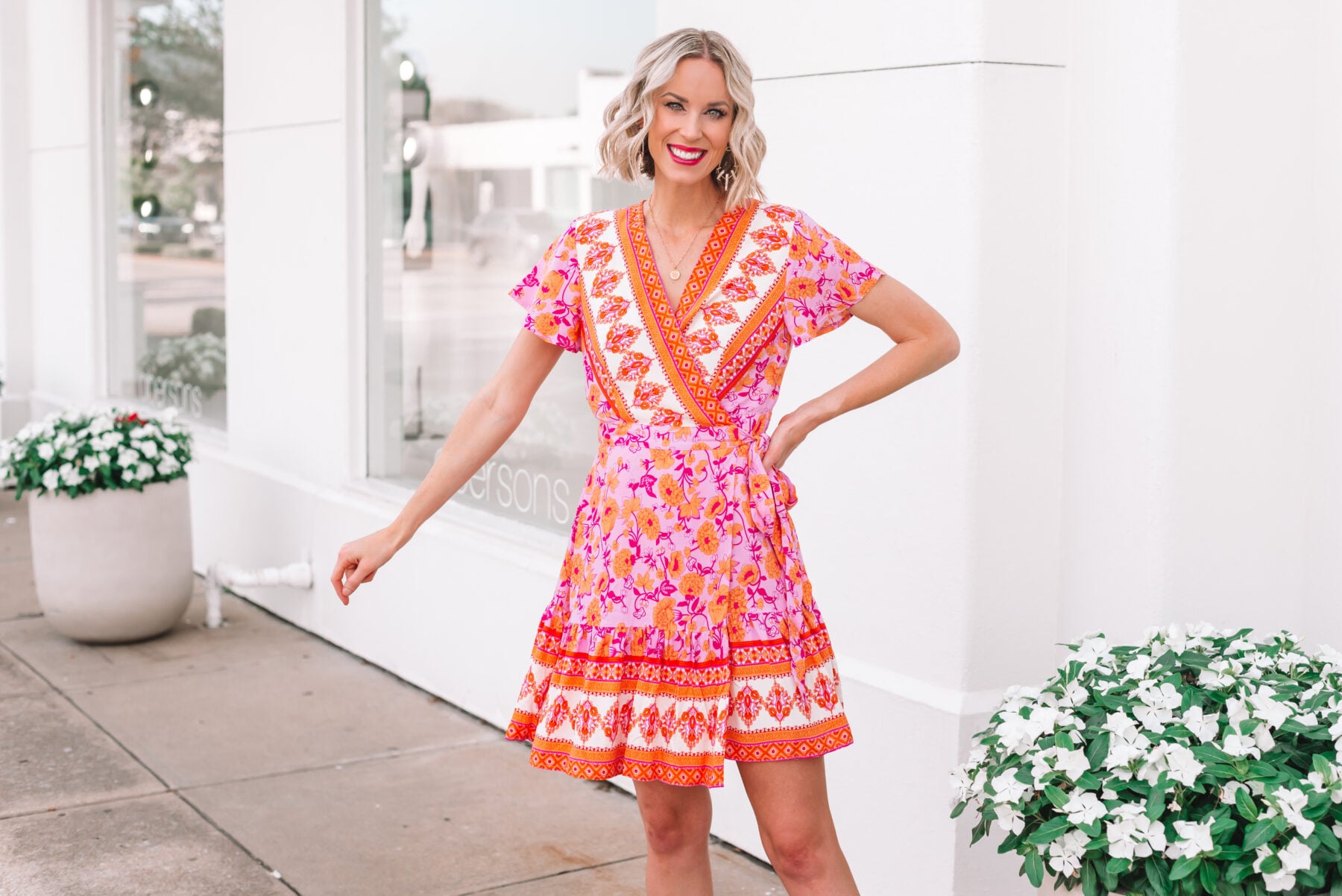 Short Amazon Wrap Dress - Straight A Style Short Amazon Wrap Dress - Straight A Style