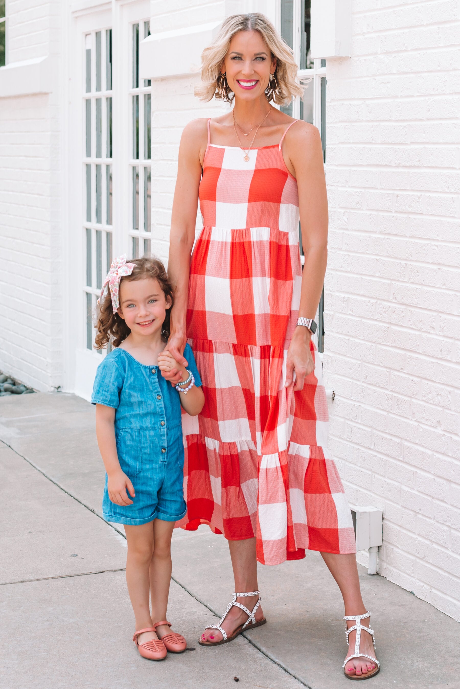 Gingham Midi Dress + My Mini - Straight A Style