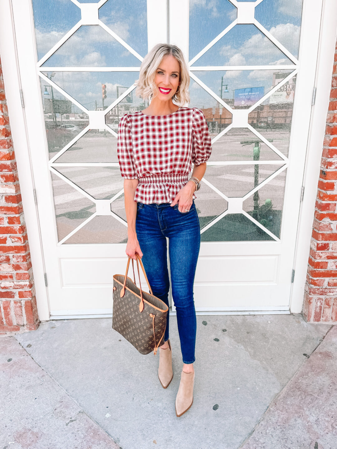 MATCHA GINGHAM TOP