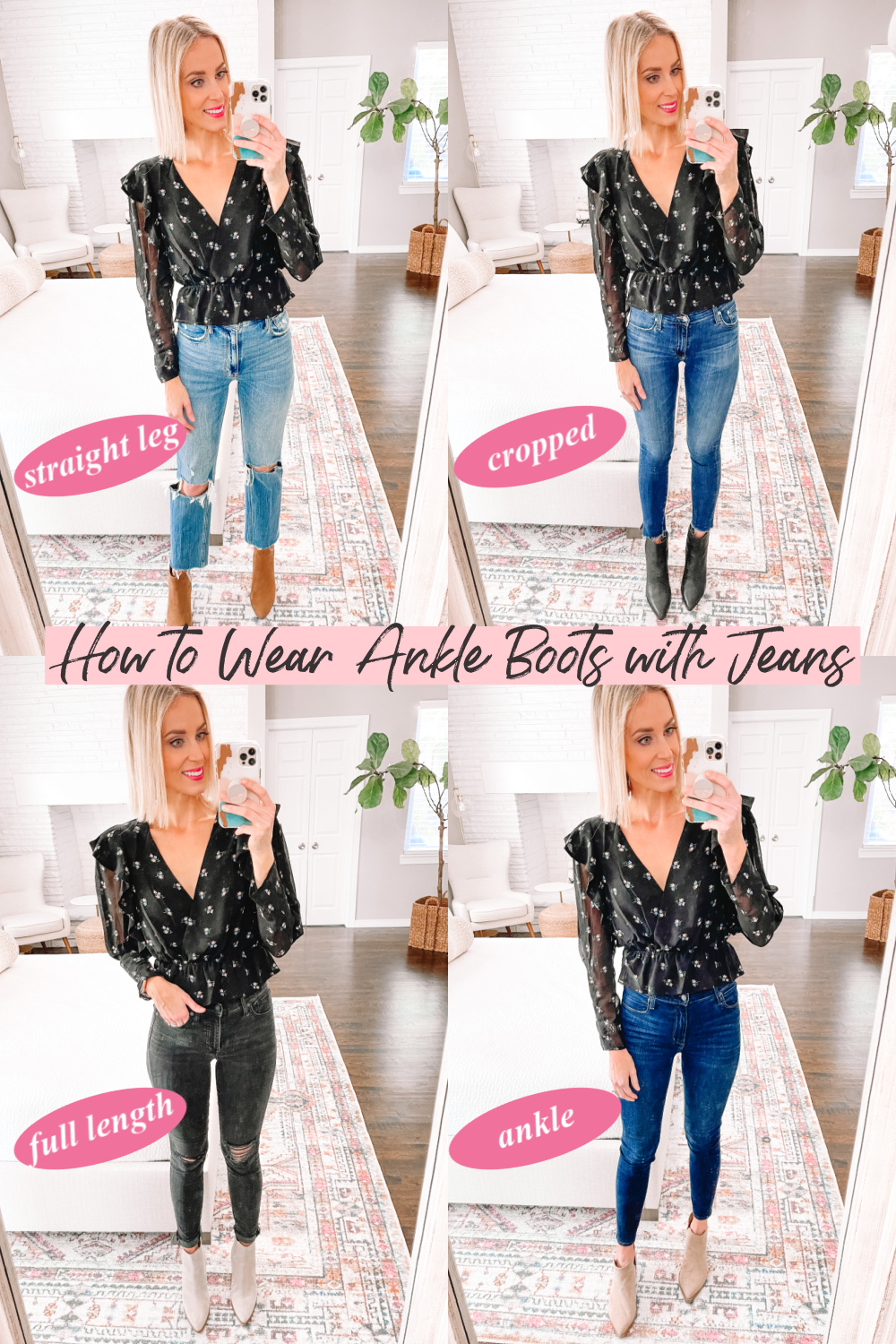 How to Wear Ankle Boots with Jeans - Straight A Style