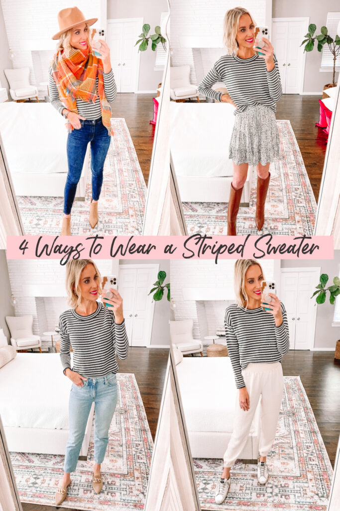 Looking for a classic and versatile item to add to your wardrobe? I've got you covered! Sharing how to styled this striped sweater 4 ways!