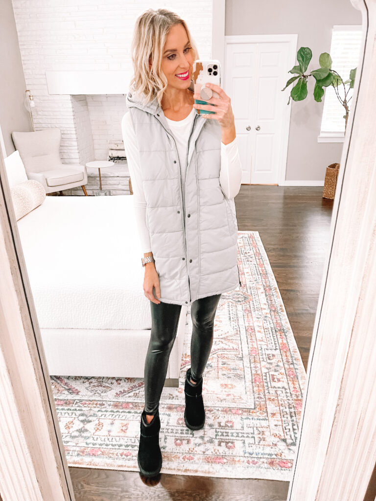 This super affordable long puffer vest is amazing quality for the $33 price tag! 