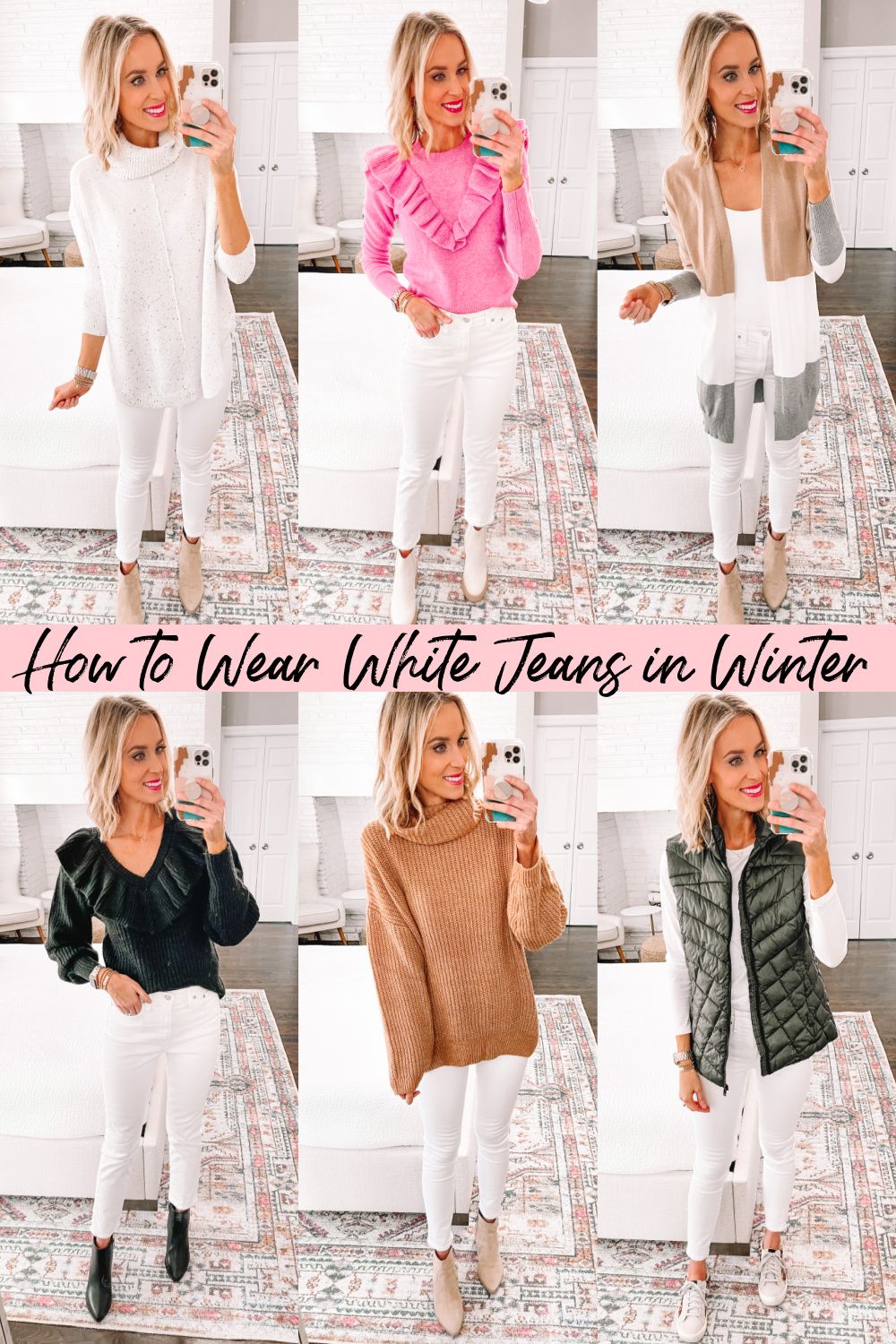 How to Wear White Jeans in Winter - Straight A Style