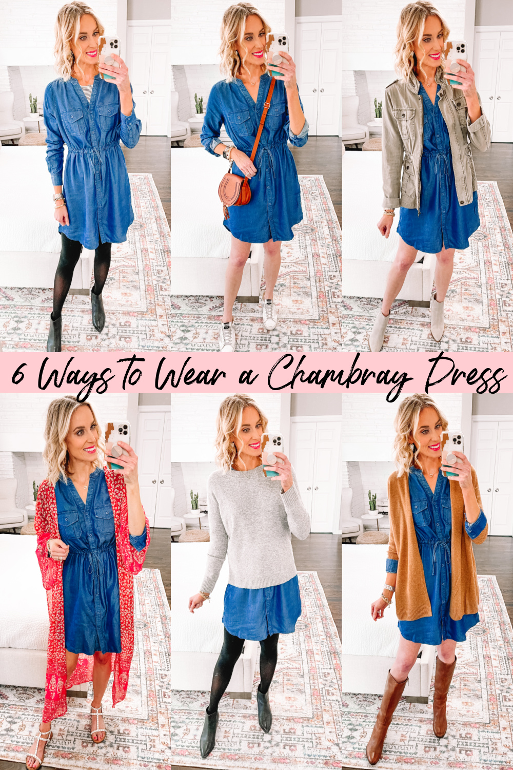 6 Ways to Wear a Chambray Dress - Straight A Style