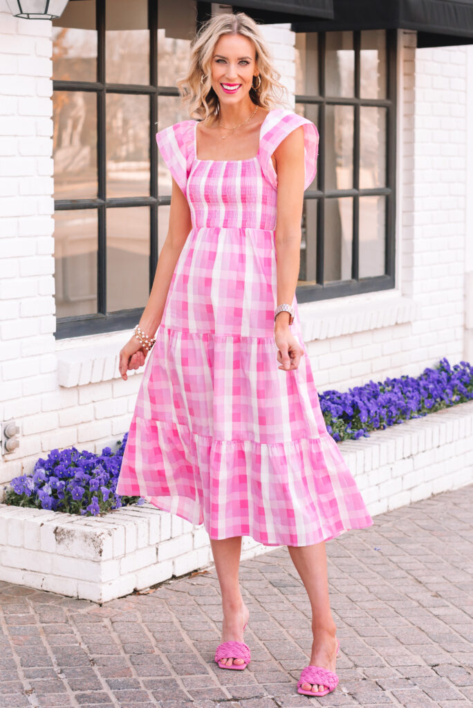 Today I am sharing a pink floral dress and a pink gingham dress from Buddy Love both perfect for Easter or any spring events you might have. 