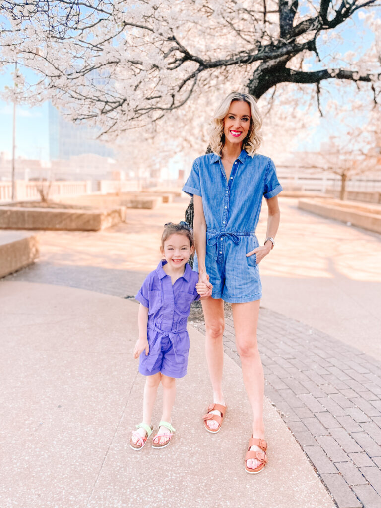 I'm sharing a huge Free Assembly April try on haul including easy mix and match basics and some cute clothes for the kiddos! You'll love these mommy and me rompers. 