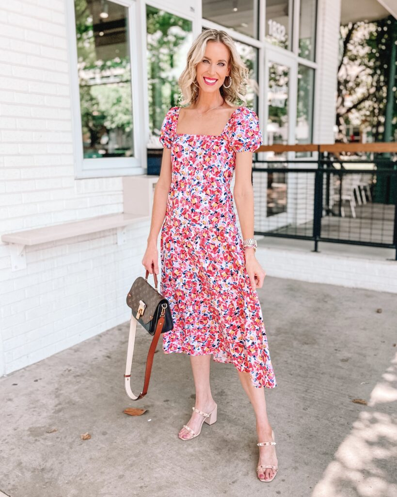 I am sharing a super FUN Walmart dress try on with you today. These 3 dresses are colorful and perfect for graduation, weddings, or anything! You will wow in a crowd with this floral number. 