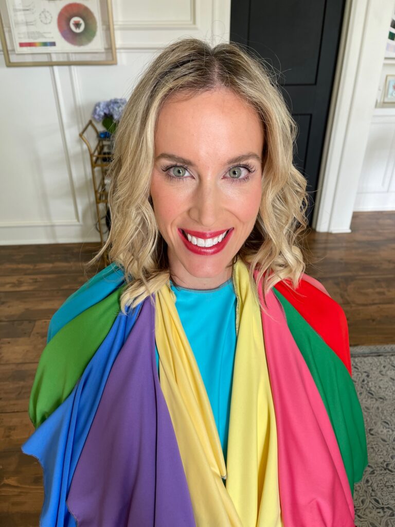 Have you ever heard of having your colors done and wondered what the heck it was? I'm sharing all about what happens at A House of Color color analysis appointment and why I loved mine! Here I am draped in my "WOW" colors. 