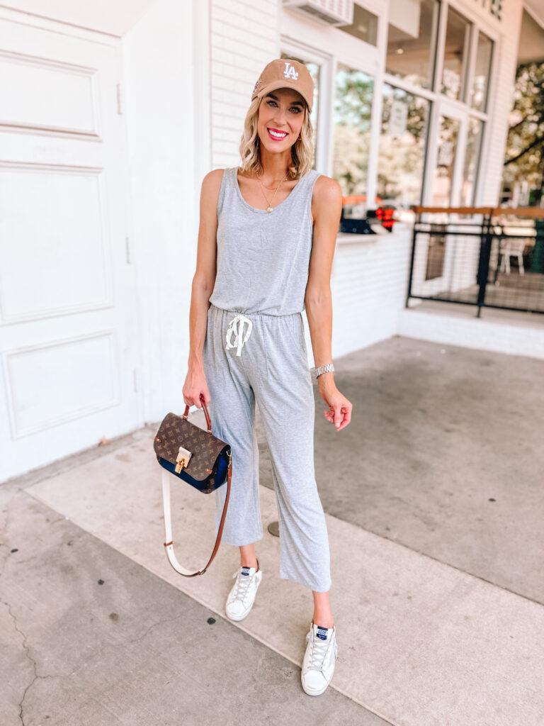 I am loving this Amazon wide leg jumpsuit! It's so comfy!! I'm sharing 4 ways to style it for now and later.