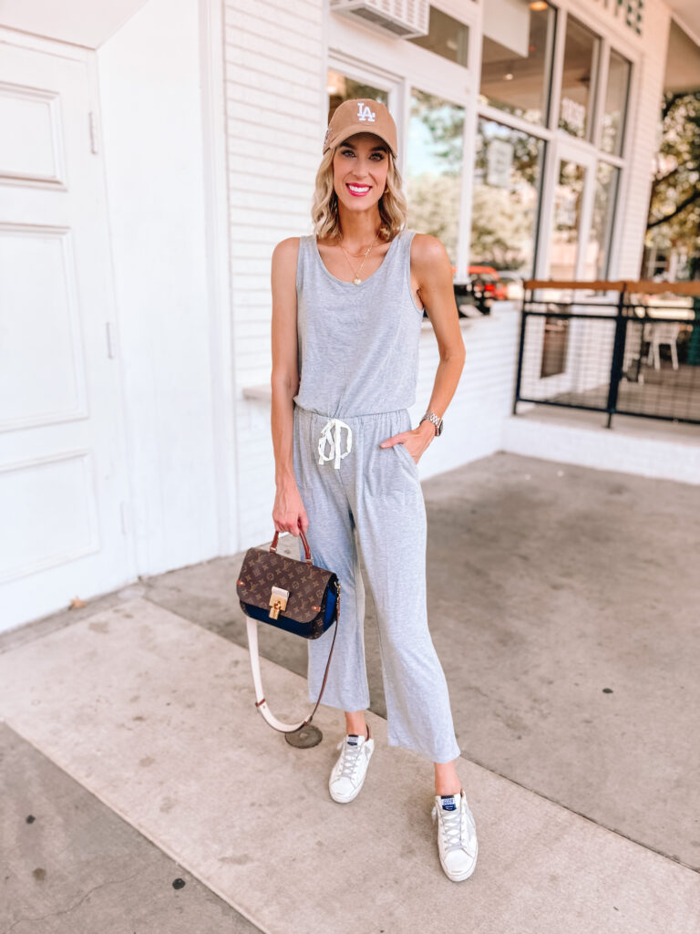 I am loving this Amazon wide leg jumpsuit! It's so comfy!! I'm sharing 4 ways to style it for now and later.